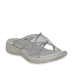 CL Sports by Carlton London Women's Grey Cross Strap Wedges-picture-39