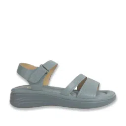 Metro Women's Grey Ankle Strap Sandals image 3