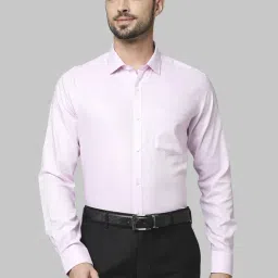 Park Avenue Pink Cotton Slim Fit Shirt-image-34