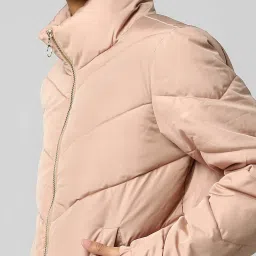 Only Light Brown Quilted Jacket image 5