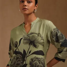 Soch Green Floral Print Tunic image 5