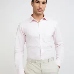 Park Avenue Pink Slim Fit Self Pattern Shirt-picture-34