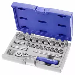 Expert by Facom Standard Socket Set with Ratchet 3/8 inch Square Drive Hexagon Head, E031805 (Pack of 22 Pcs)-picture-17