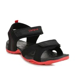 Campus Men's Black Floater Sandals image 2
