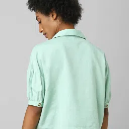 Only Light Green Regular Fit Shirt image 2