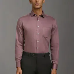 Louis Philippe Purple Cotton Slim Fit Shirt-picture-21