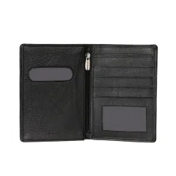 Kara Black Formal Leather Passport Holder Wallet For Men image 4