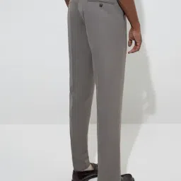 WES Formals by Westside Grey Relaxed-Fit Mid-Rise Trousers image 2