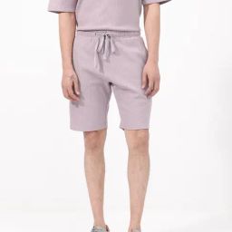 Rare Rabbit Purple Relaxed Fit Textured Shorts-picture-11