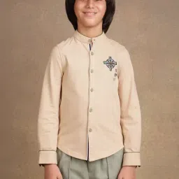One Friday Kids Beige Regular Fit Shirt-image-14