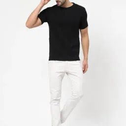 Kalt Black Regular Fit Striped T-Shirt image 5
