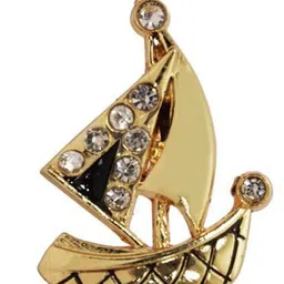 Curren Exquisite Rhinestone Studded Creative Sailboat Brooch image 2