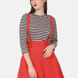 BUYNEWTREND Peach A-Line Skirt-image-68