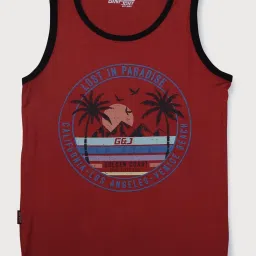 Gini & Jony Kids Red Printed T-Shirt image 1