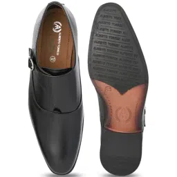 Alberto Torresi Men Black Monk Shoes image 4