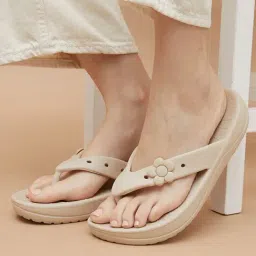 Ginger by Lifestyle Women's Cream Flip-Flop-image-77