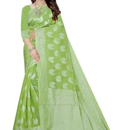 Moda Rapido Woven Design Zari Pure Cotton Handloom Saree image 2