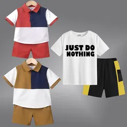 Lofn Unisex Kids Printed T-shirt with Shorts-picture-39