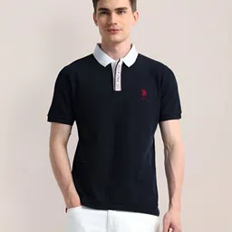 U.S. Polo Assn. Men Polo Collar Applique Slim Fit T-shirt-picture-40