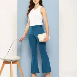 Aarika Blue Straight Fit Pants image 5