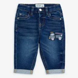 HOP Baby by Westside Blue Faded Slim-Fit Mid-Rise Jeans-image-29
