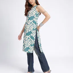 fusion by glitchez Abstract Printed Straight Kurta image 4