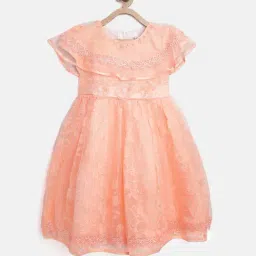 Stylestone Kids Peach Lace Dress-picture-32