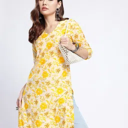 Anouk Rustic Floral Printed Pure Cotton Kurta-image-95