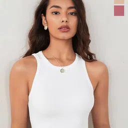 KERI PERRY Pack Of 3 Ribbed Tank Crop Top-picture-20