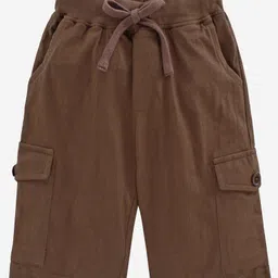 Kiddopanti Solid Colour Shorts - Brown-picture-18