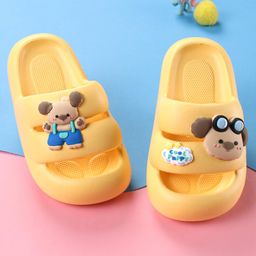 Oh! Pair Slip On Clogs with Bear Applique - Yellow-picture-31