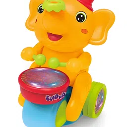 NEGOCIO Elephant Toys Electric Blowing Ball Elephant Bump and Go Baby Toy Elephant with Musical and Light- PACK OF 1- COLOR MAY VARY image 2