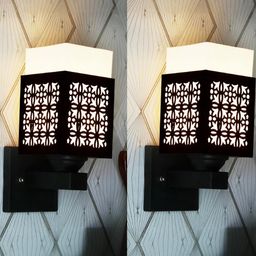 Gojeeva Brown Wood Square Wall Lamps-picture-15