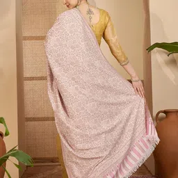 Sangria Floral Woven Design Pashmina Shawl image 2