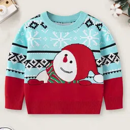 YK Boys Self-Design Snowman-Themed Pullover Sweaters-image-52