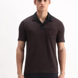 Rare Rabbit Brown Solid Regular Fit T-Shirt-picture-34