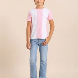 U.S. Polo Assn. Kids Boys Pink Colorblocked Regular Fit T-Shirt-picture-37