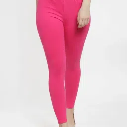 Gracit Pink Regular Fit Leggings-image-6