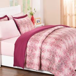 Maspar Printed Red 210 TC Cotton Duvet Cover with 2 Pillow Case-picture-13