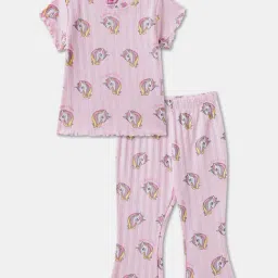 R&B Kids Pink Printed Regular Fit Top & Pants Set-picture-14
