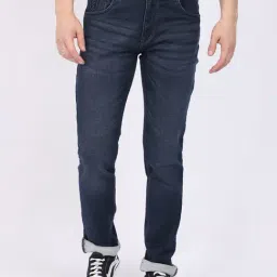 Cantabil Blue Cotton Regular Fit Jeans-picture-28