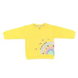 H by Hamleys Infants Girls Yellow Printed Full Sleeves Sweatshirt-image-91