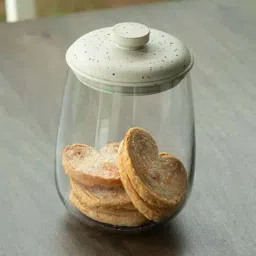 Ellementry Transparent & White Glass Farmhouse Flair Large Jar-picture-10