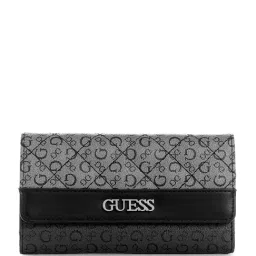 Guess Black Multi Printed Ellison Slim Wallet-image-16