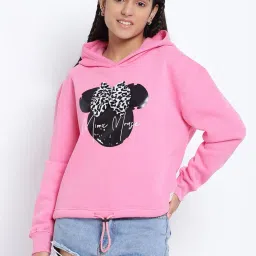 Lil Tomatoes Kids Pink Printed Full Sleeves Sweatshirt image 1