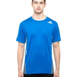 Adidas TRUE 3S+ TEE Glory Blue Striped Training T-Shirt image 1