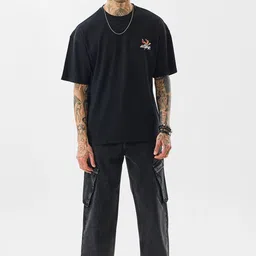 Snitch Men Graphic Printed Round Neck Oversized T-shirt image 5