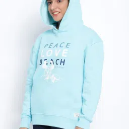 Lil Tomatoes Kids Sky Blue Printed Full Sleeves Sweatshirt image 3