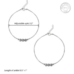 GIVA 925 Sterling Silver Anklets for Women image 4