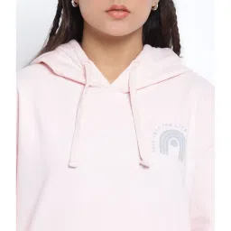 Lil Tomatoes Kids Light Pink Solid Full Sleeves Sweatshirt image 5